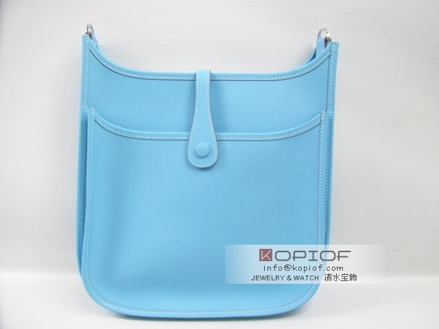 エルメス エヴリン スーパーコピー(トロワ)PMヴォーエプソン セレスト(金具シルバー) her122